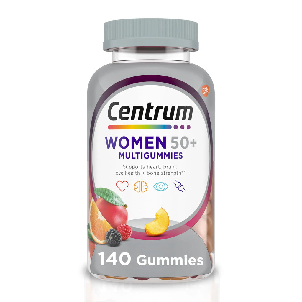 Centrum MultiGummies for Women 50 Plus, Multivitamin/Multimineral Supplement with Vitamins D3, E, B6, and B12 Centrum Au supplements