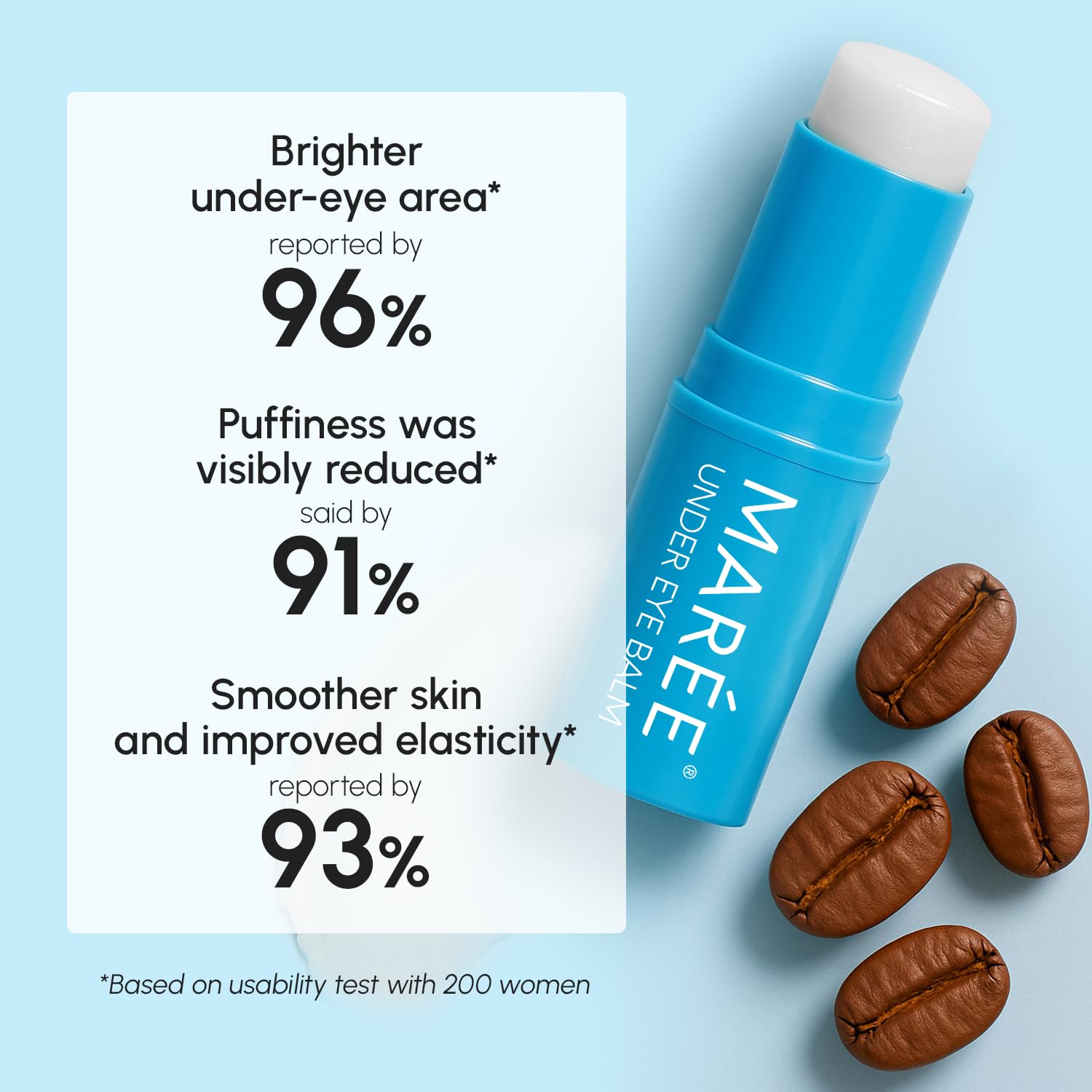 MAREE Under Eye Balm Stick Hydrating – Retinol Caffeine Under Eye Brightener Stick for Older Women – Collagen Undereye Cream