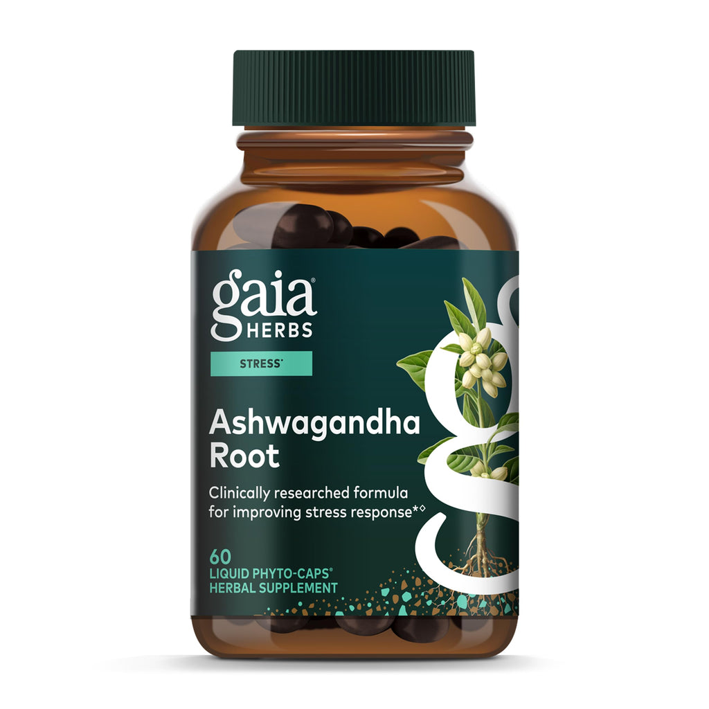 Gaia Herbs Ashwagandha Root - Stress Relief & Sleep Support Supplement - Supports Balanced Energy Levels & Positive Outlook