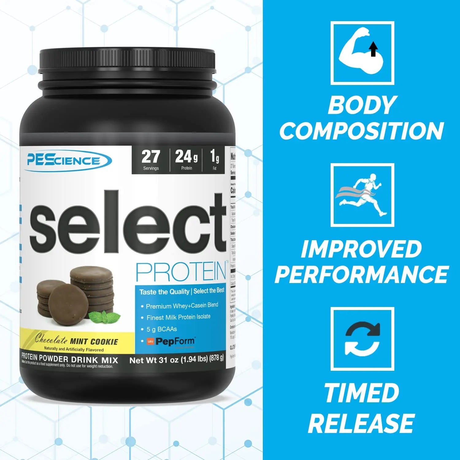 Select Protein Chocolate Mint Cookie 27 PEScience Au supplements