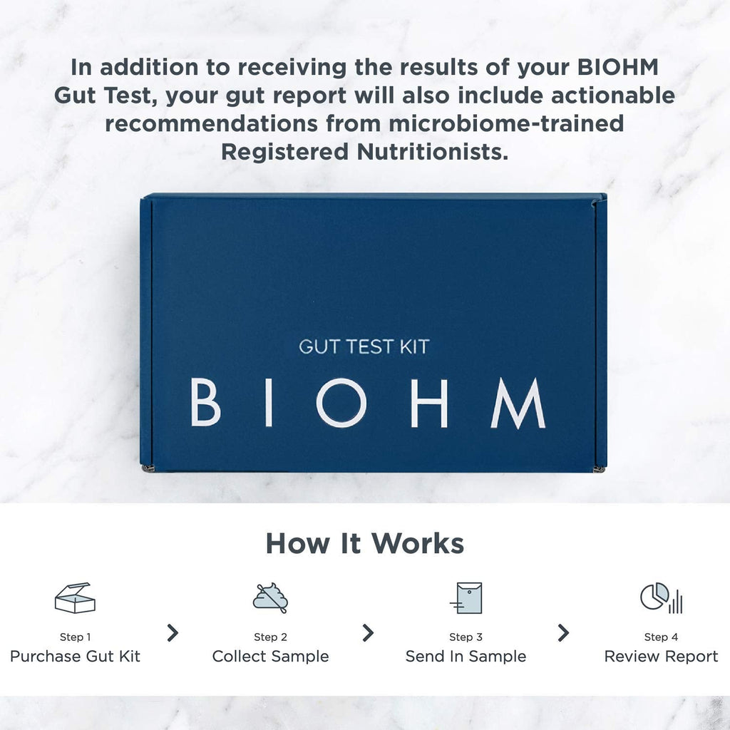 BIOHM Gut Health Test Kit for Microbiome and Digestive Health Analysis, Home Test Kit with Gut Score, Easy-to-Read Results and Actionable Recommendations BIOHM Au supplements
