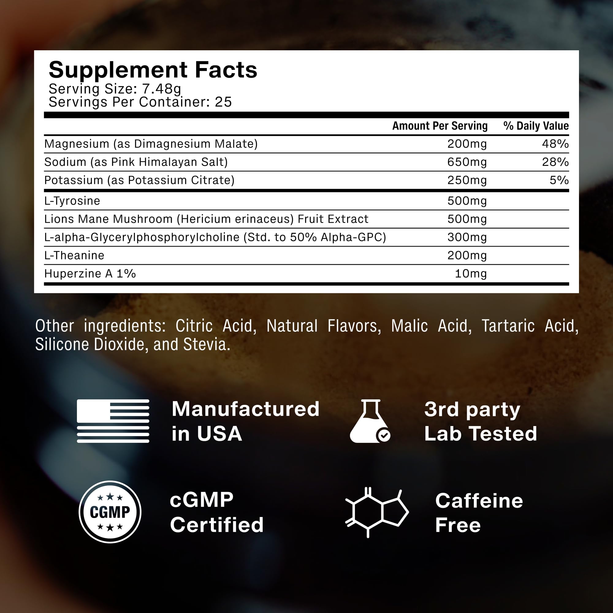 PRSNT Nootropic Focus Powder | Mango 25 Servings | Caffeine-Free, Sugar-Free | Supports Focus, Energy, Mental Clarity | Nootropic + Electrolytes Hydration Focus Drink Mix PRSNT Au supplements