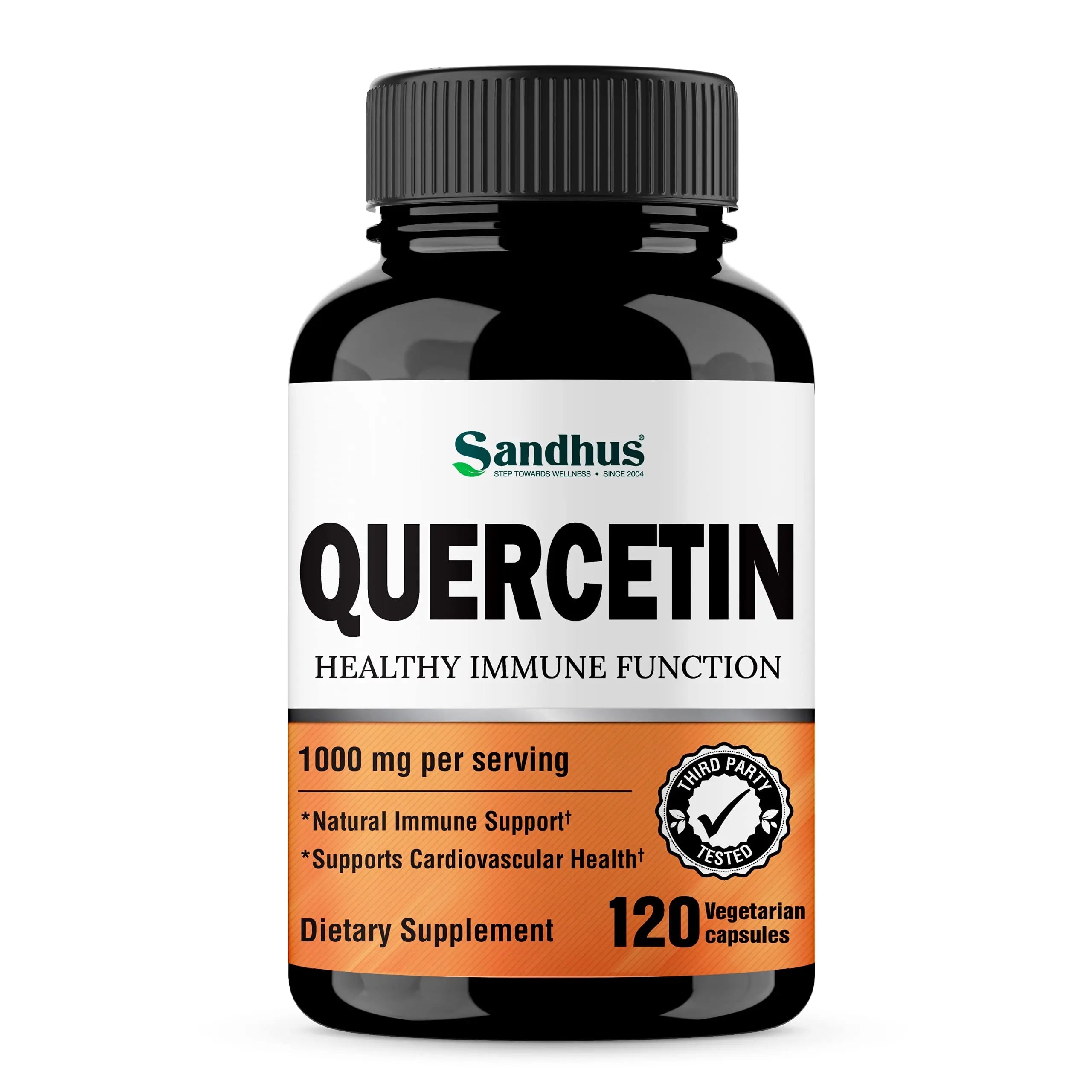 Sandhu's Quercetin 1000mg Per Serving 120 Count Vegetarian Capsules Bioflavonoids Sandhu's Au supplements