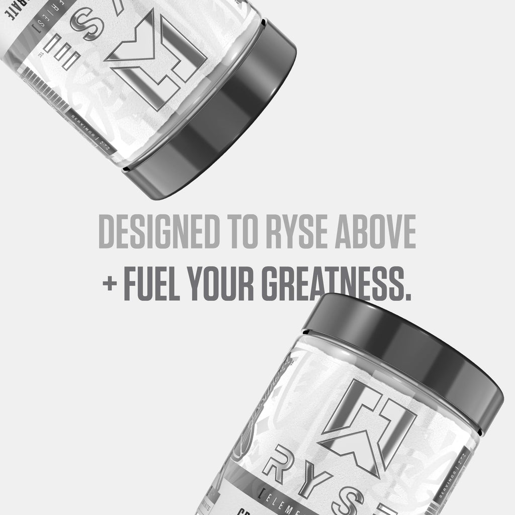 RYSE Creatine Monohydrate Powder - Unflavored - Supports Men & Women Lean Muscle Growth, Strength, Power, and Endurance - Helps Reduce Fatigue
