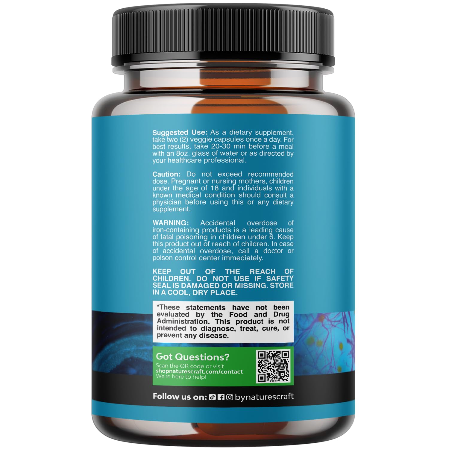 Nootropic Brain Supplement for Memory and Focus Support - Vitamins for Mental Support & Clarity with Bacopa Monnieri, VIT A, B6, Riboflavin, Niacin