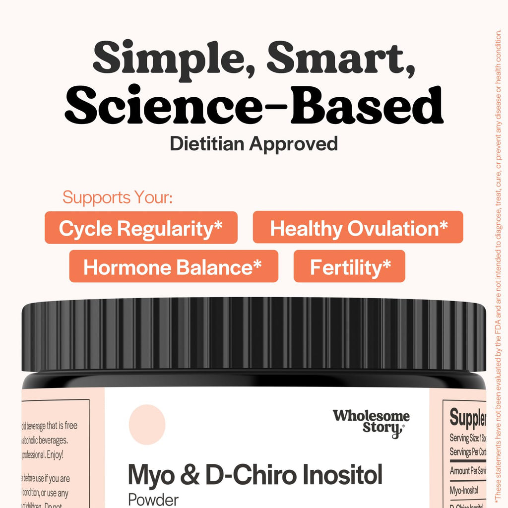 Myo-Inositol & D-Chiro Inositol Supplement Powder for Women | Hormonal Balance & Healthy Ovarian Function Support