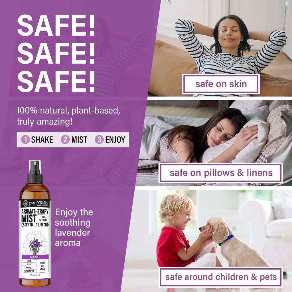 Shake, Mist & Enjoy - pureSCRUBS Premium Lavender Aromatherapy Spray Mist for Room, Body, Linens pureSCRUBS Au supplements