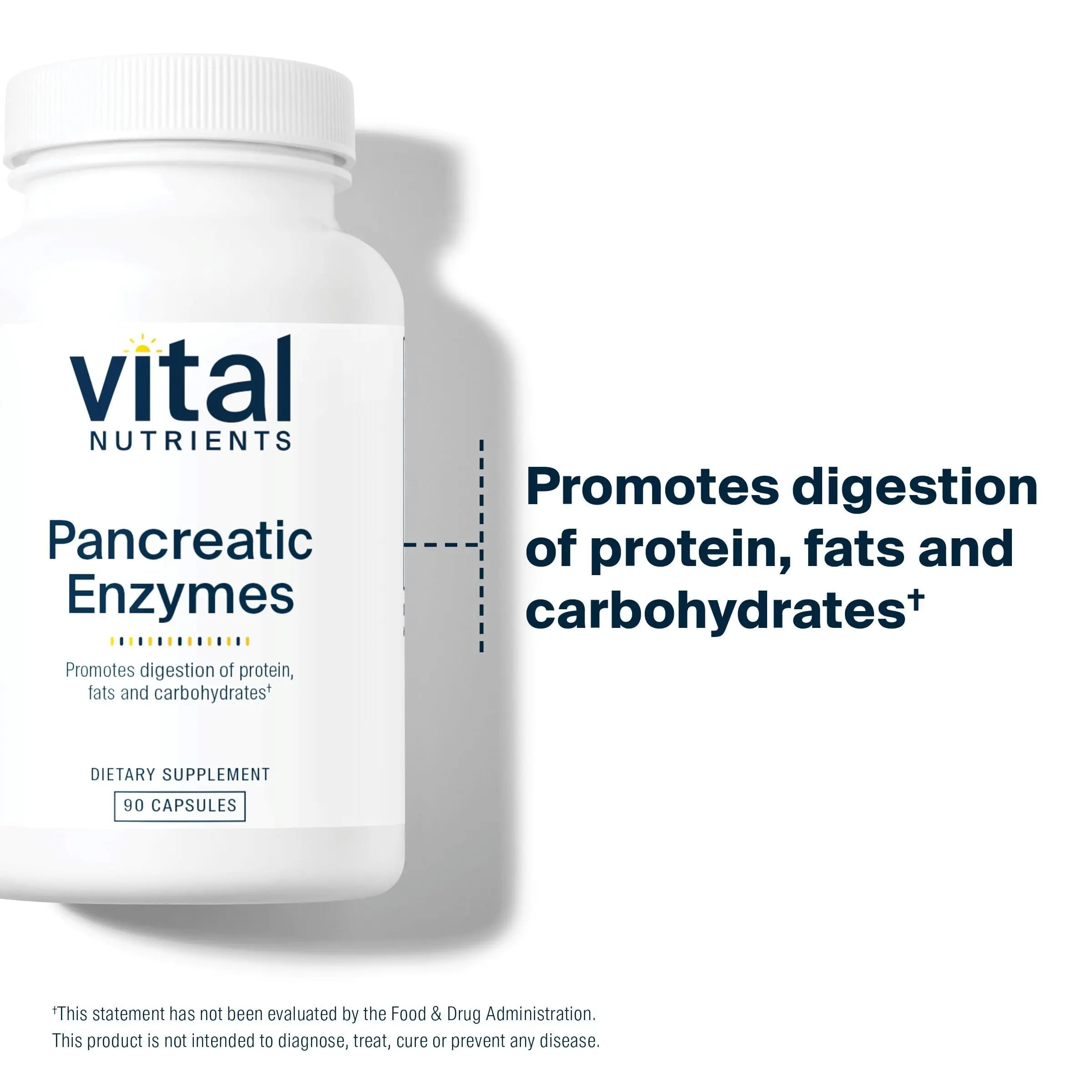 Vital Nutrients Pancreatic Enzymes 1000mg (Full Strength) - Pancreatin Digestion Supplement with Protease, Amylase & Lipase - Digestive Enzymes Vital Nutrients Au supplements