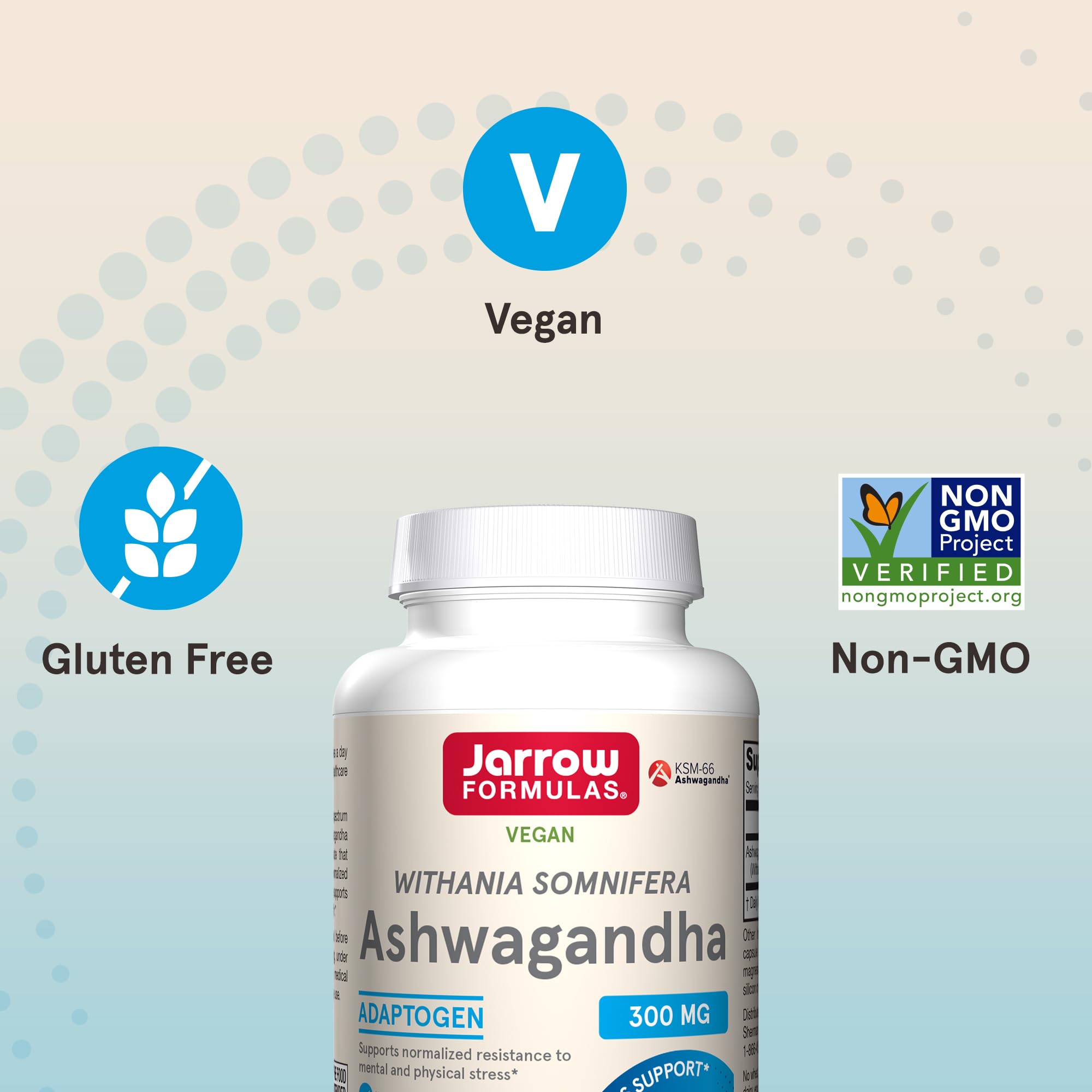 Jarrow Formulas Ashwagandha Capsules, 300 mg Supplement Supports Normalized Resistance to Mental and Physical Stress, 120 Veggie Capsules, 60 Day Supply Jarrow Formulas Au supplements