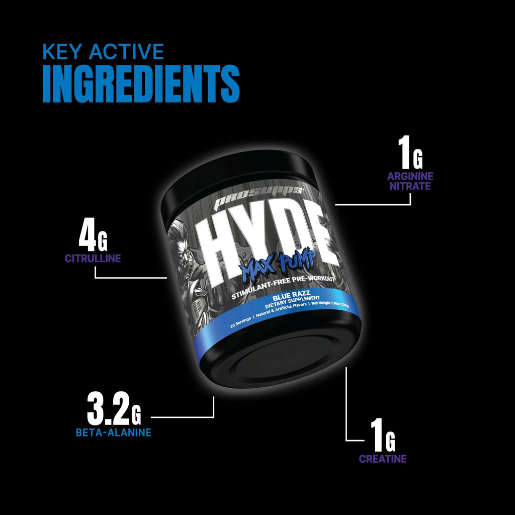 PROSUPPS Hyde Max Pump Pre Workout for Men and Women - Nitric Oxide Supplement PROSUPPS Au supplements