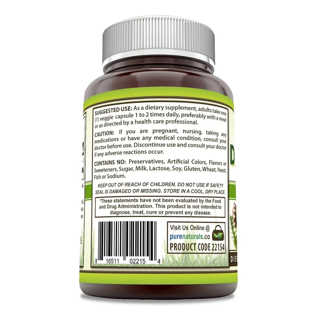 Pure Naturals Dandelion Root 520 mg Per Serving 120 Veggie Capsules Supplement | Non-GMO | Gluten Free | Made in USA Pure Naturals Au supplements