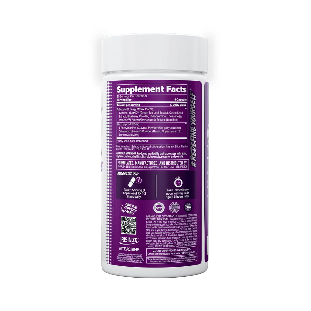 FINAFLEX PX PRO Xanthine - 60 Capsules - Thermogenic - Promotes Energy, Focus & Appetite Suppression FINAFLEX Au supplements