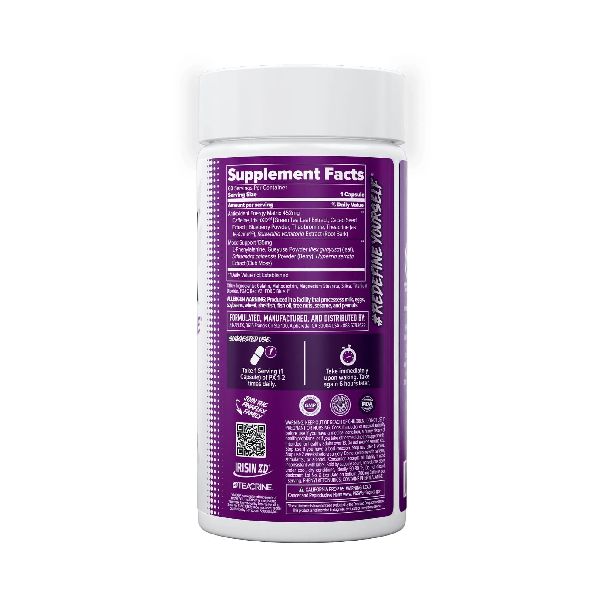 FINAFLEX PX PRO Xanthine - 60 Capsules - Thermogenic - Promotes Energy, Focus & Appetite Suppression FINAFLEX Au supplements