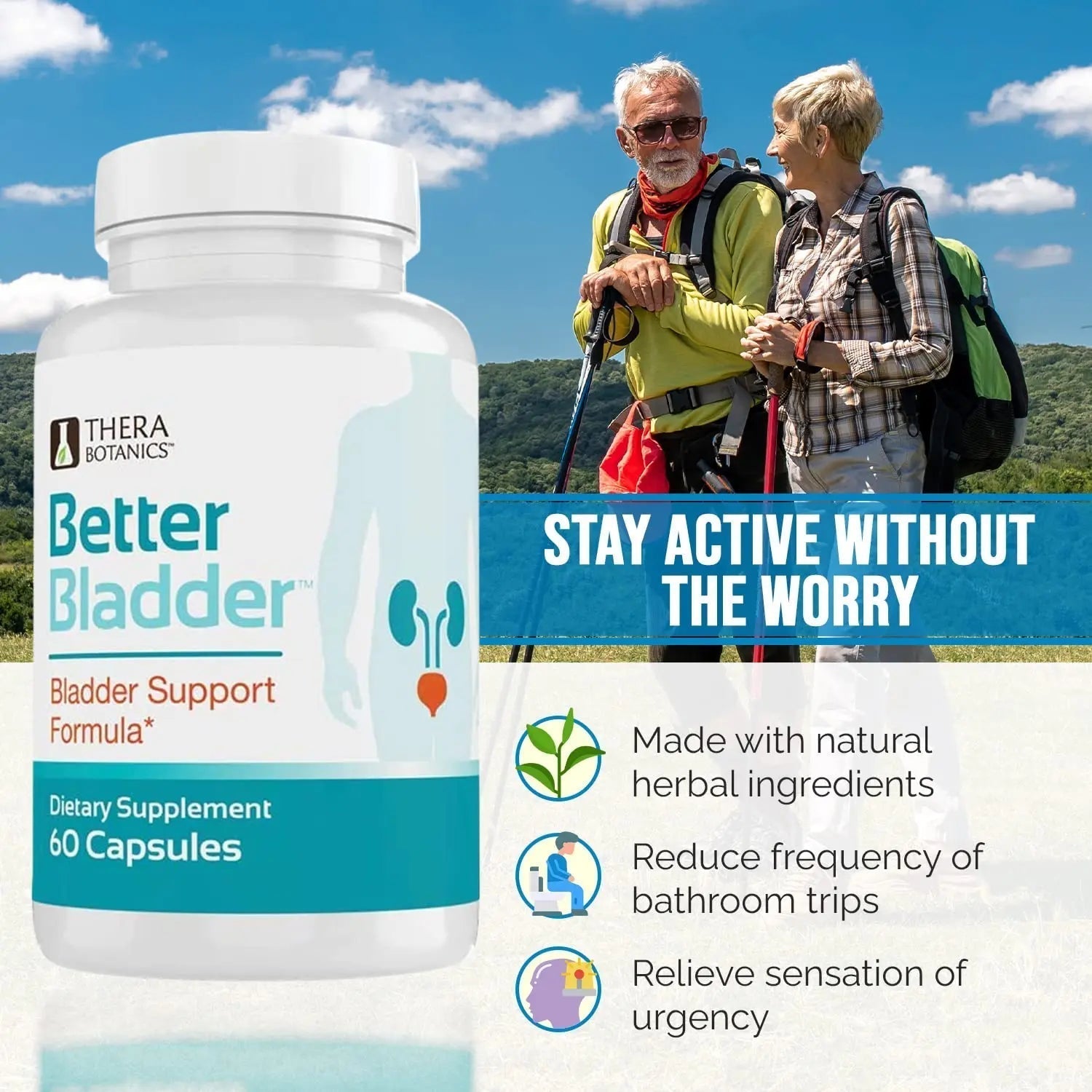 Better Bladder Control Supplement for Women & Men – Bladder Support Supplement to Help Reduce Urinary Leaks, Frequency & Urgency - 60 Count (1 Bottle) Better Bladder Au supplements