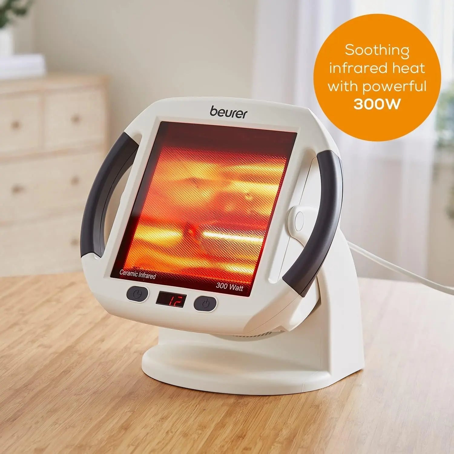 Beurer IL50 Infrared Heat Lamp Heated Red Light Therapy Lamp for Body, Face, Sinuses, & Skin - Effective Beurer Au supplements