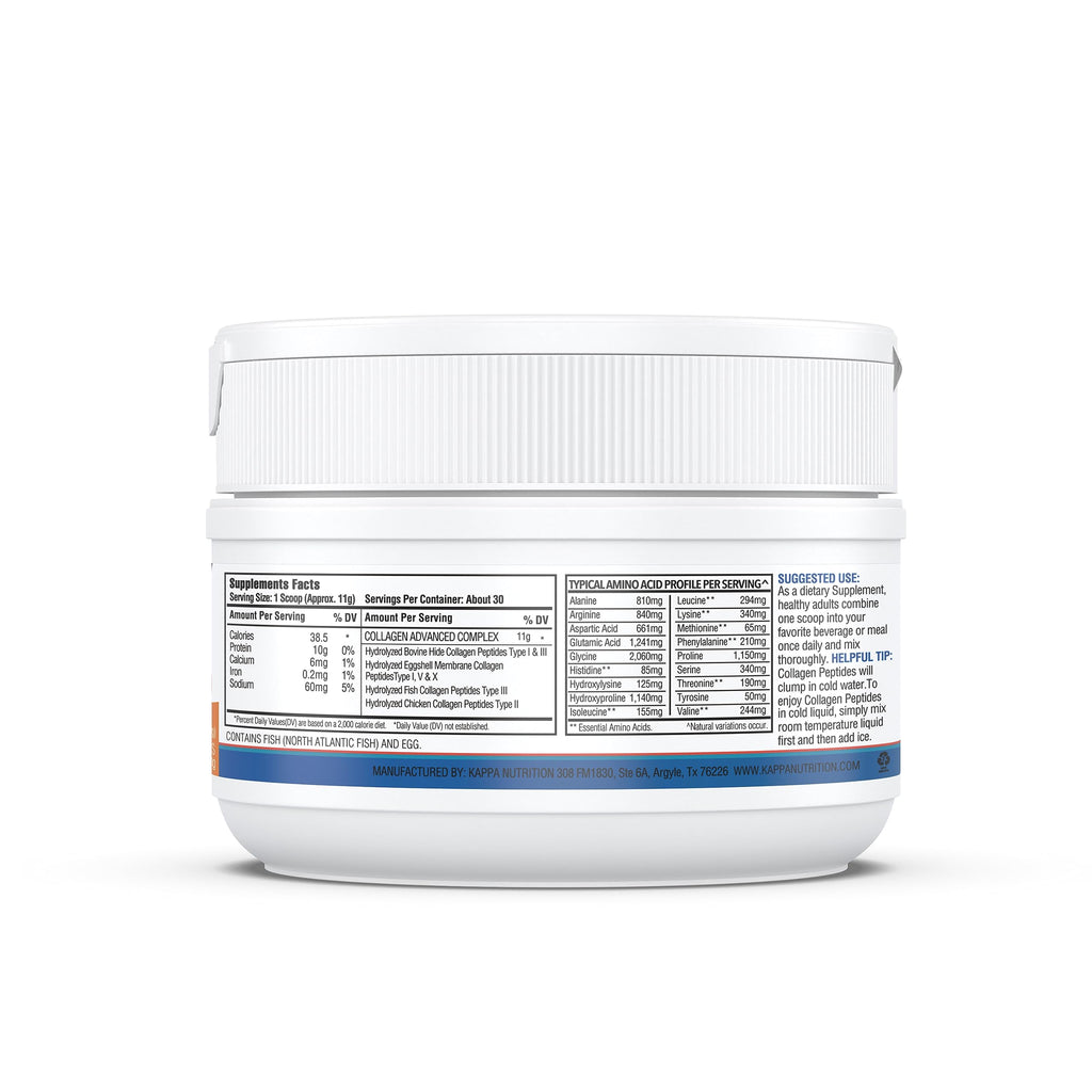 KAPPA NUTRITION Collagen Peptides Powder, 5 in 1 Multi-Collagen Advanced Complex with Hydrolyzed Collagen Peptides, Supports Skin, Hair, Nails, Joints & Bones / 30 Servings KAPPA NUTRITION Au supplements