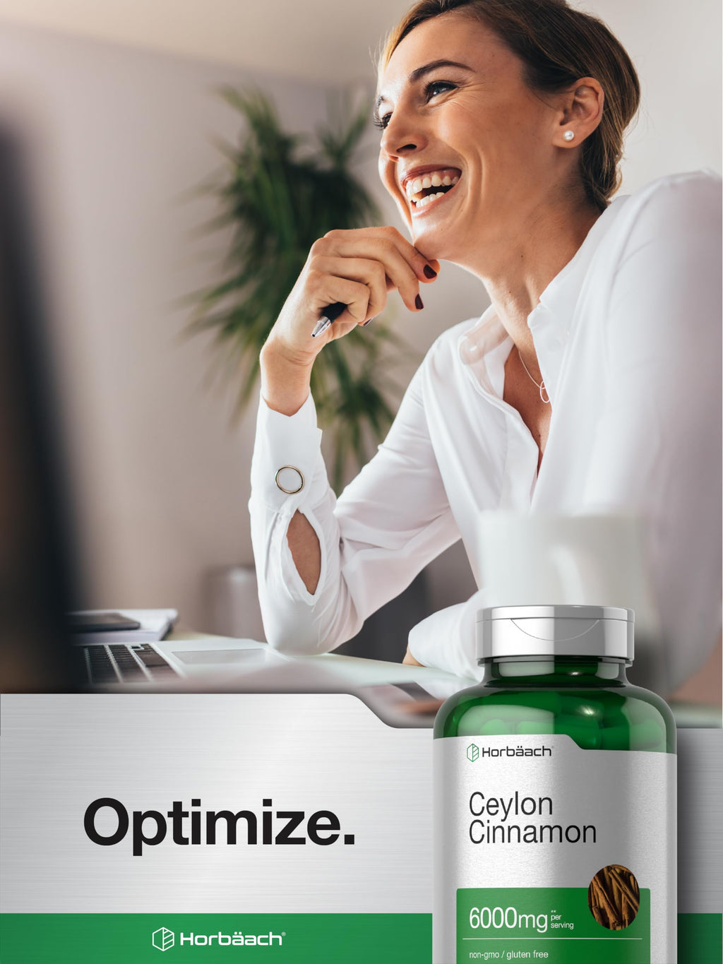 Horbäach Ceylon Cinnamon Supplement | 150 Capsules | Herbal Extract Pills | Non-GMO & Gluten Free