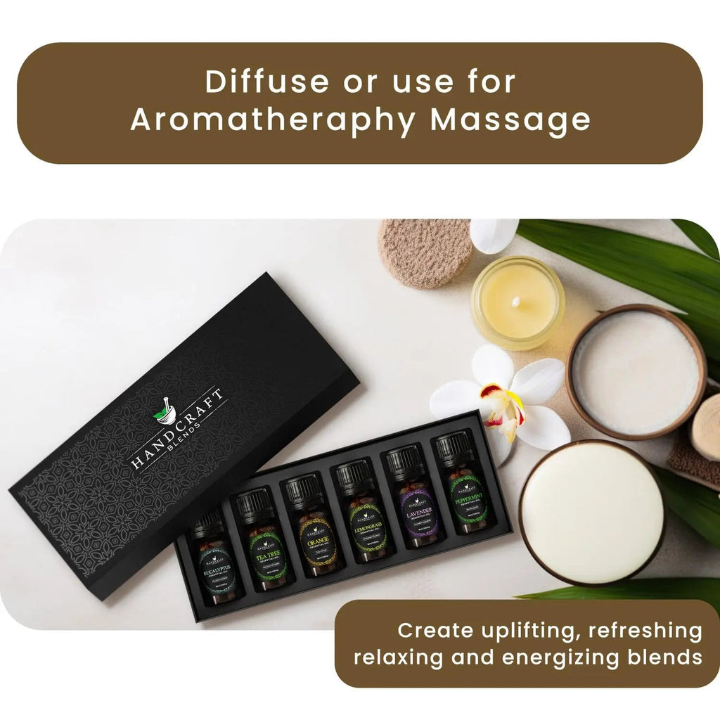 Handcraft Essential Oils Set – Top 6 Essential Oil Diffuser Oils for Home, Candle Making, Aromatherapy Oils Handcraft Blends Au supplements