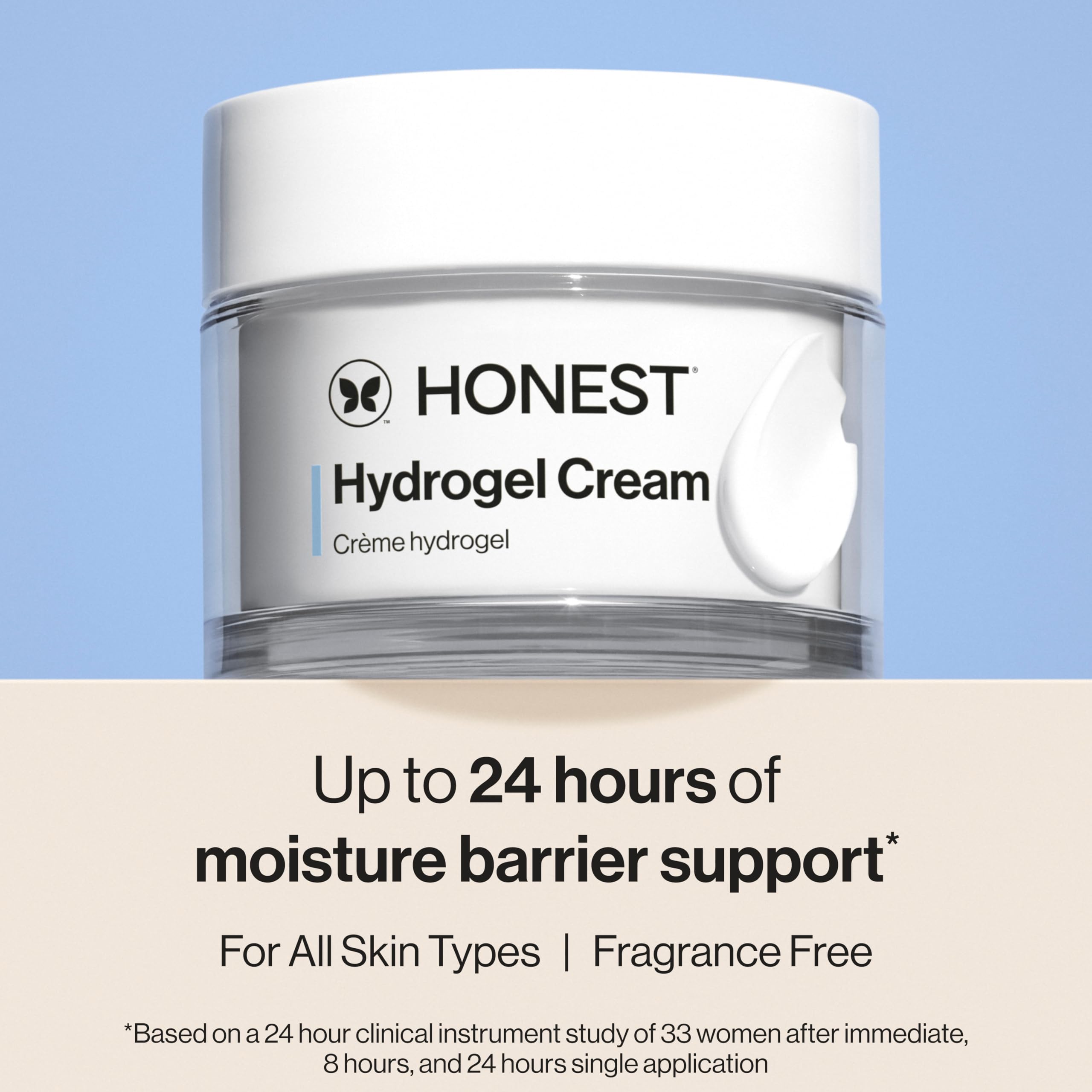 Honest Beauty Hydrogel Cream with Hyaluronic Acid, Lightweight Moisturizing Water, Gentle for Sensitive Skin