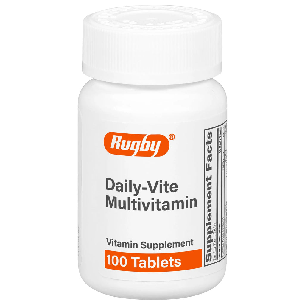 Rugby Daily-Vite Multivitamin - Daily Vitamin Supplement - 100 Tablets (1 Pack) RUGBY LABORATORIES Au supplements