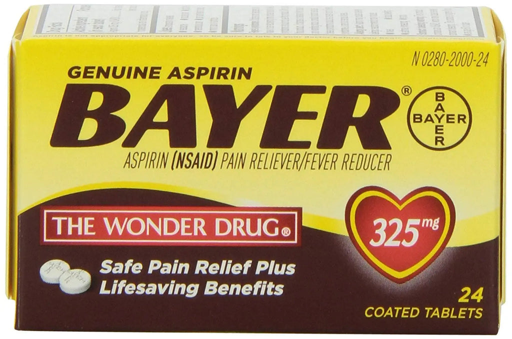 Genuine Bayer Aspirin 325mg Tablets, 24-Count (Pack of 2) Bayer Au supplements