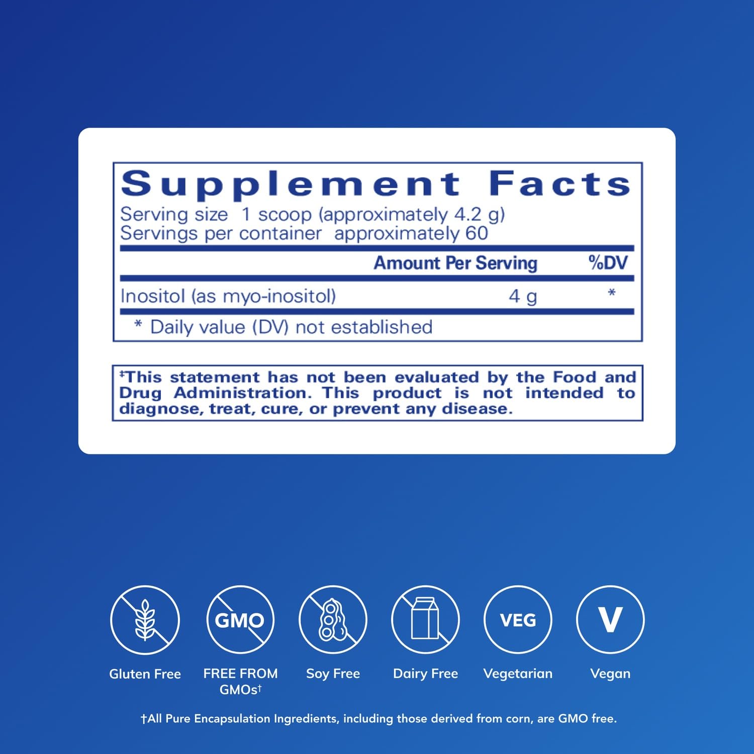 Pure Encapsulations Inositol (Powder) - Supplement to Support Energy, Nervous System & Ovarian Function* - with Myo-Inositol - 8.8 Ounces