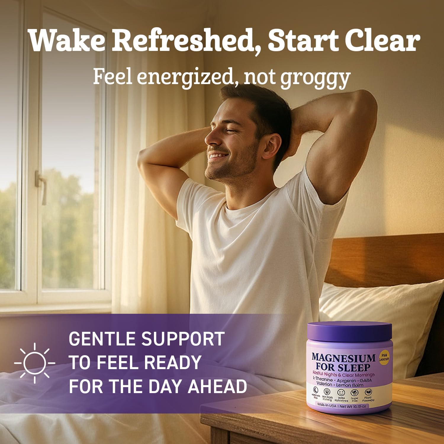Magnesium Glycinate Powder for Sleep - Magnesium Sleep Aid Without Melatonin - Natural Sleep Drink Mix with GABA, L-Theanine, Apigenin, Valerian & Lemon Balm Dr. Matthew Au supplements