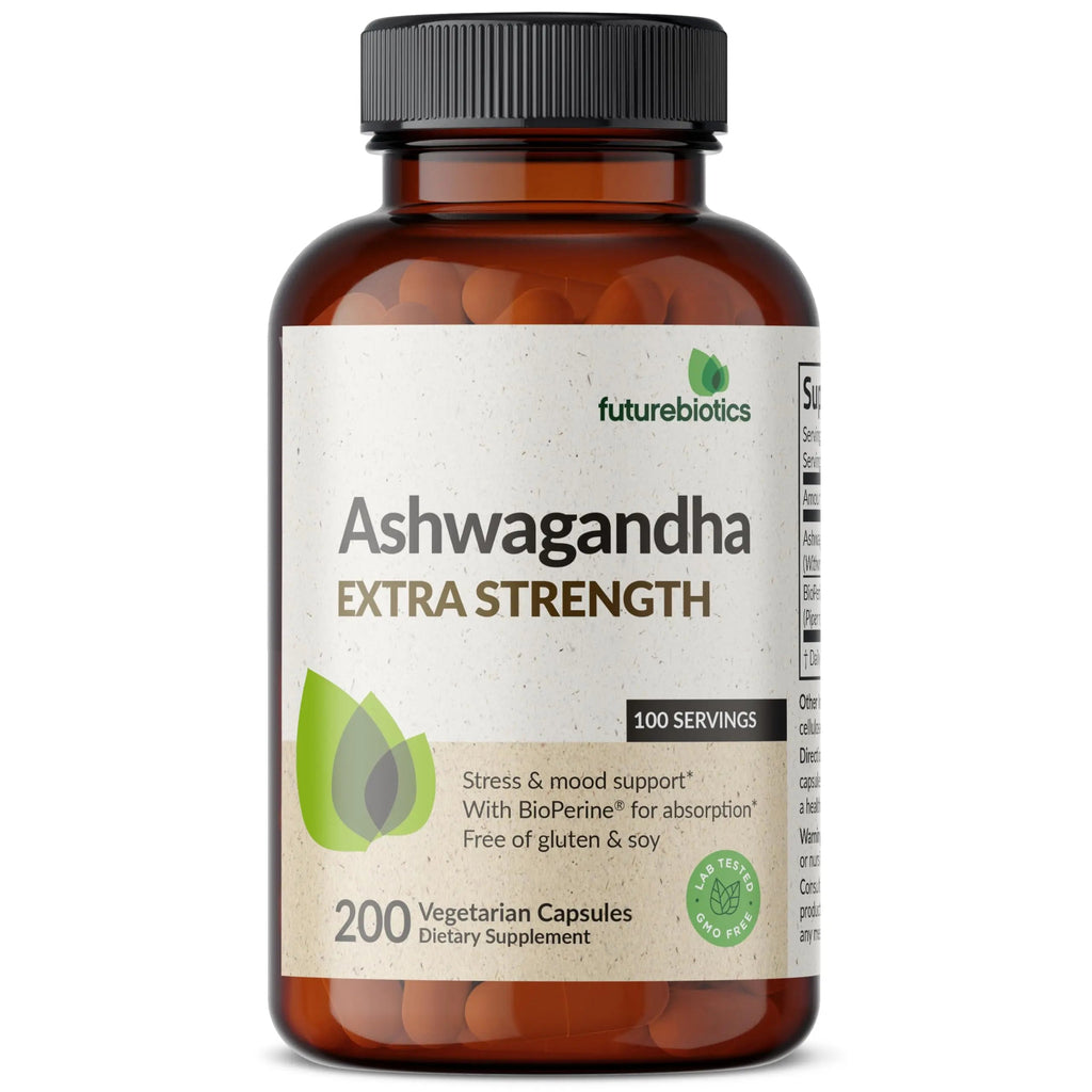 Futurebiotics Ashwagandha Extra Strength Stress & Mood Support with BioPerine Futurebiotics Au supplements