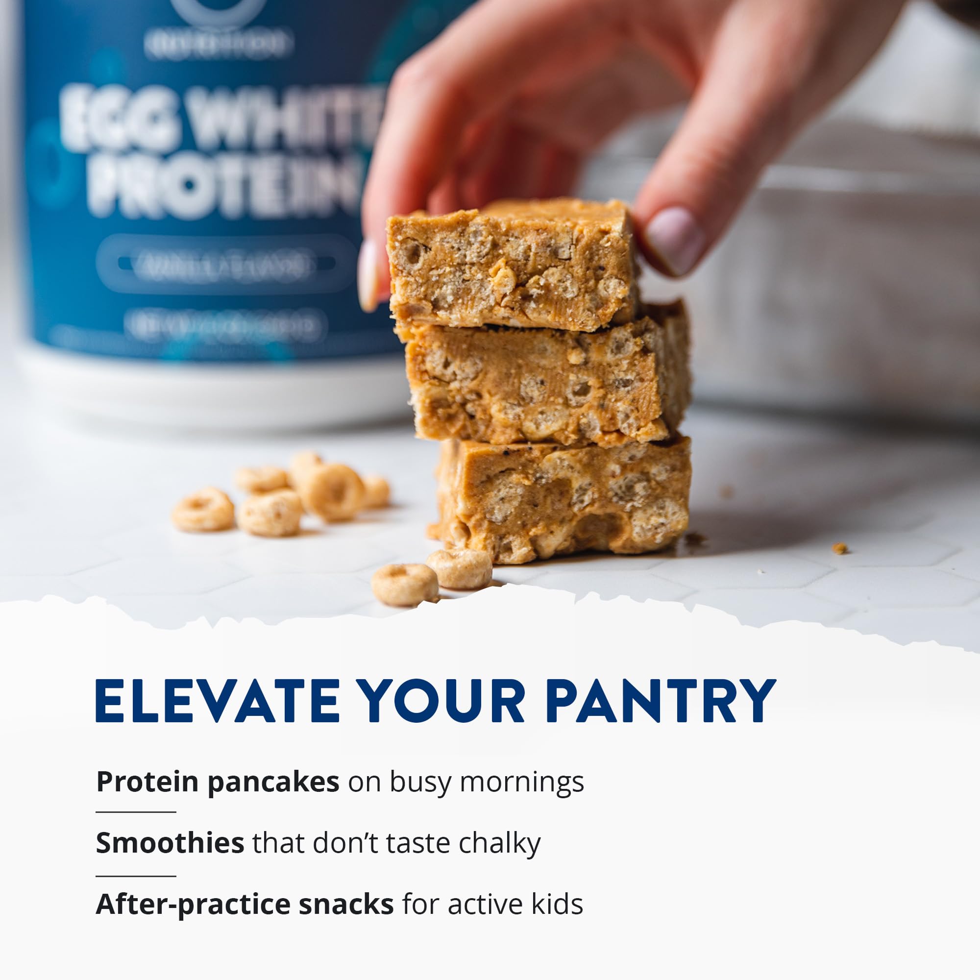 MRM Nutrition Egg White Protein - Sugar Free Vanilla Flavored Powder, 23g Fat-Free Protein with Digestive Enzymes, Free of Dairy, Gluten, and Soy, High Biological Value - 20 Servings