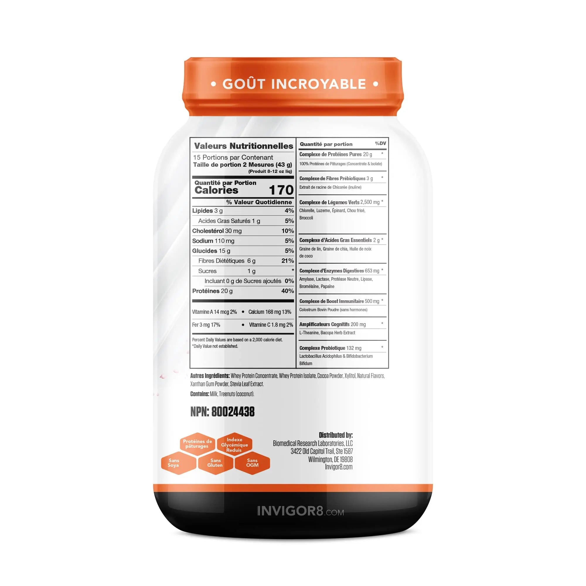 INVIGOR8 Superfood Shake (Chocolate Brownie) with Immunity Boosters - Gluten INVIGOR8 Au supplements