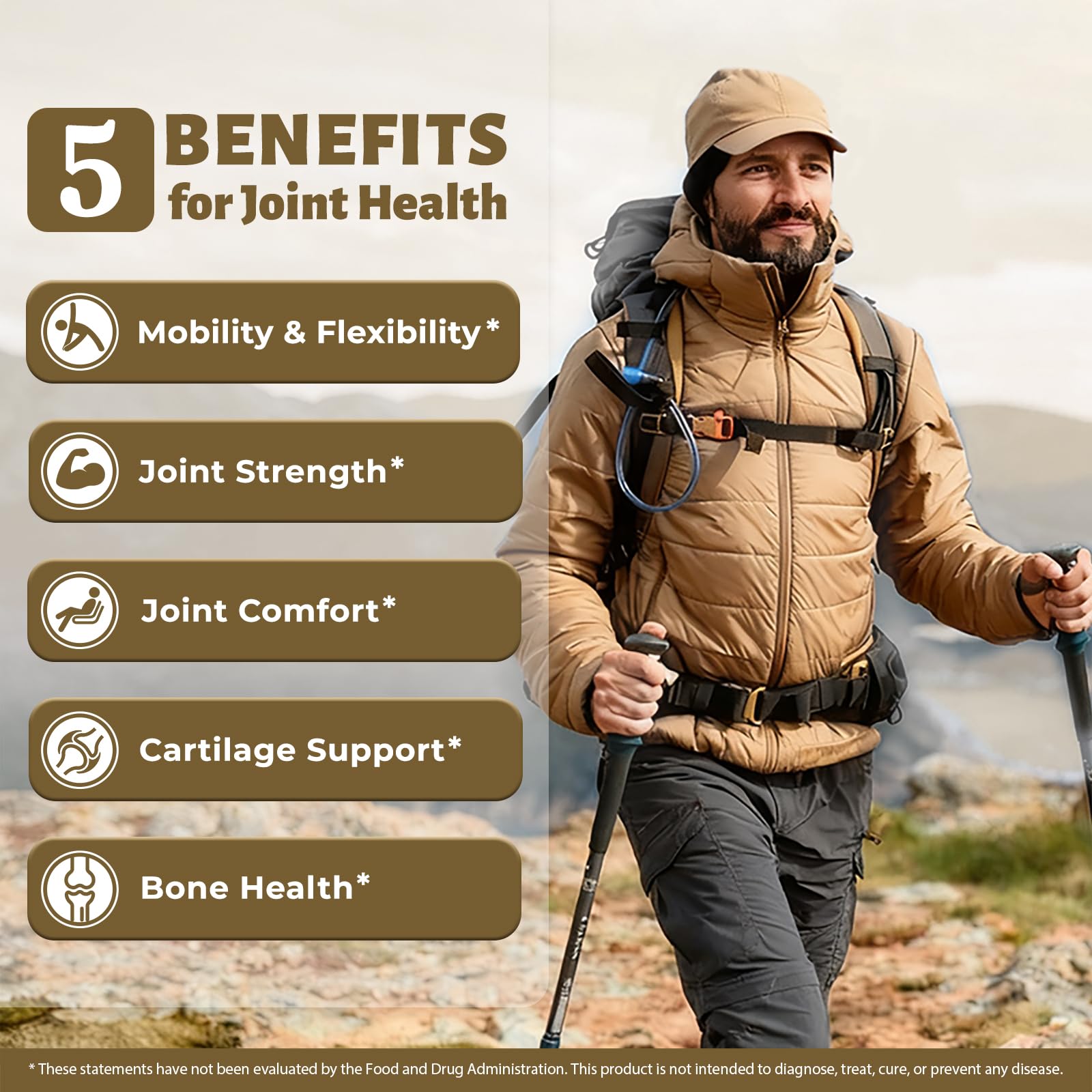 DR. CROWN Joints Health Suppplement, Glucosamine Chondroitin MSM - Joint Support Supplement for Women and Men with Turmeric, MSM &Boswellia, for Cartilage, Joint Health and Flexibility - 120 Capsules DR. CROWN Au supplements