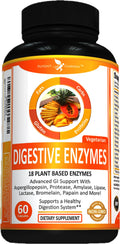 Potent Garden Digestive Enzymes -18 Plant Based Enzymes with amylase lipase bromelain Protease lactase & Other Enzymes - One Pre Meal Pill Supports Healthy