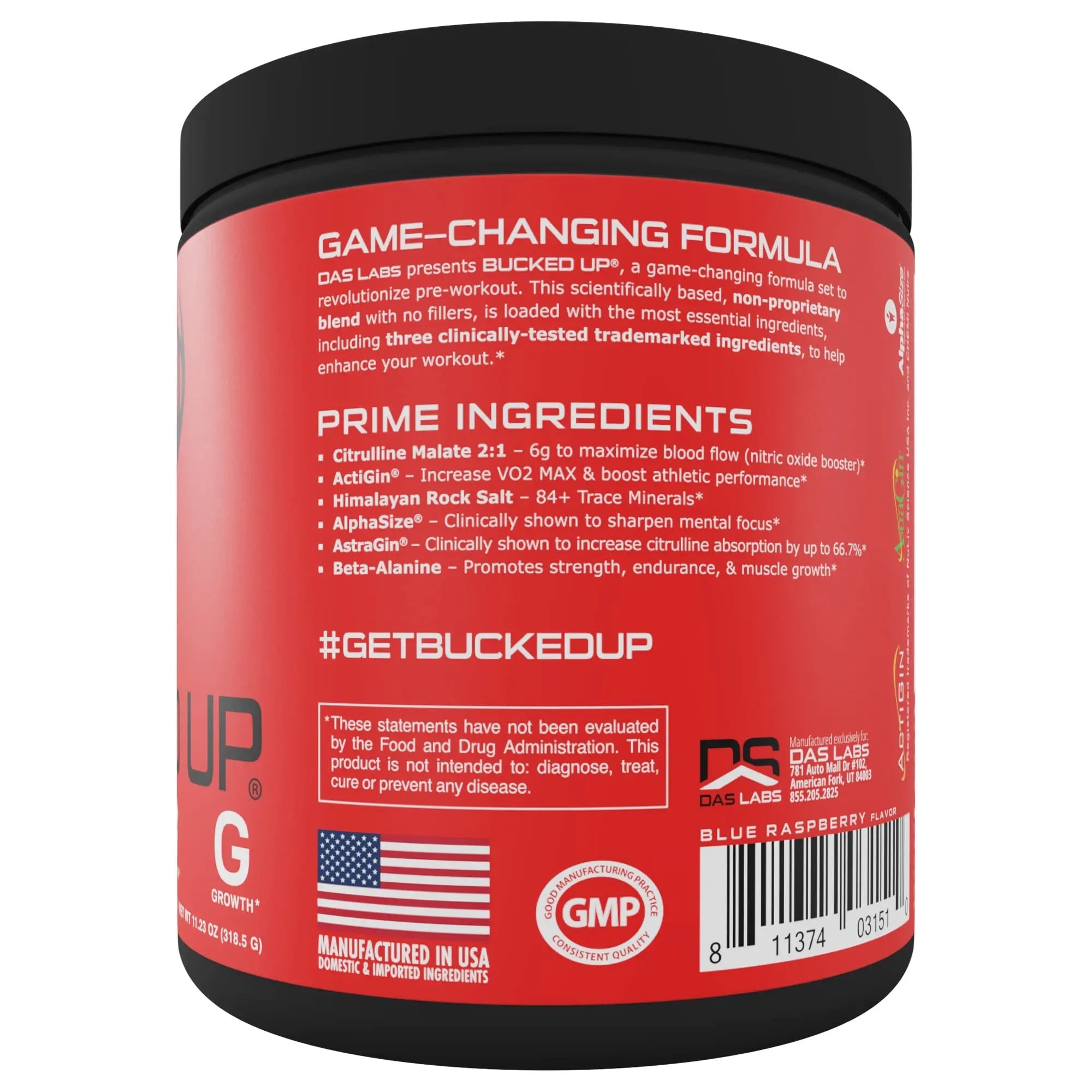 Bucked Up Pre Workout 6 Grams Citrulline, 2 Grams Beta Alanine, and 3 Other Registered Bucked Up Au supplements