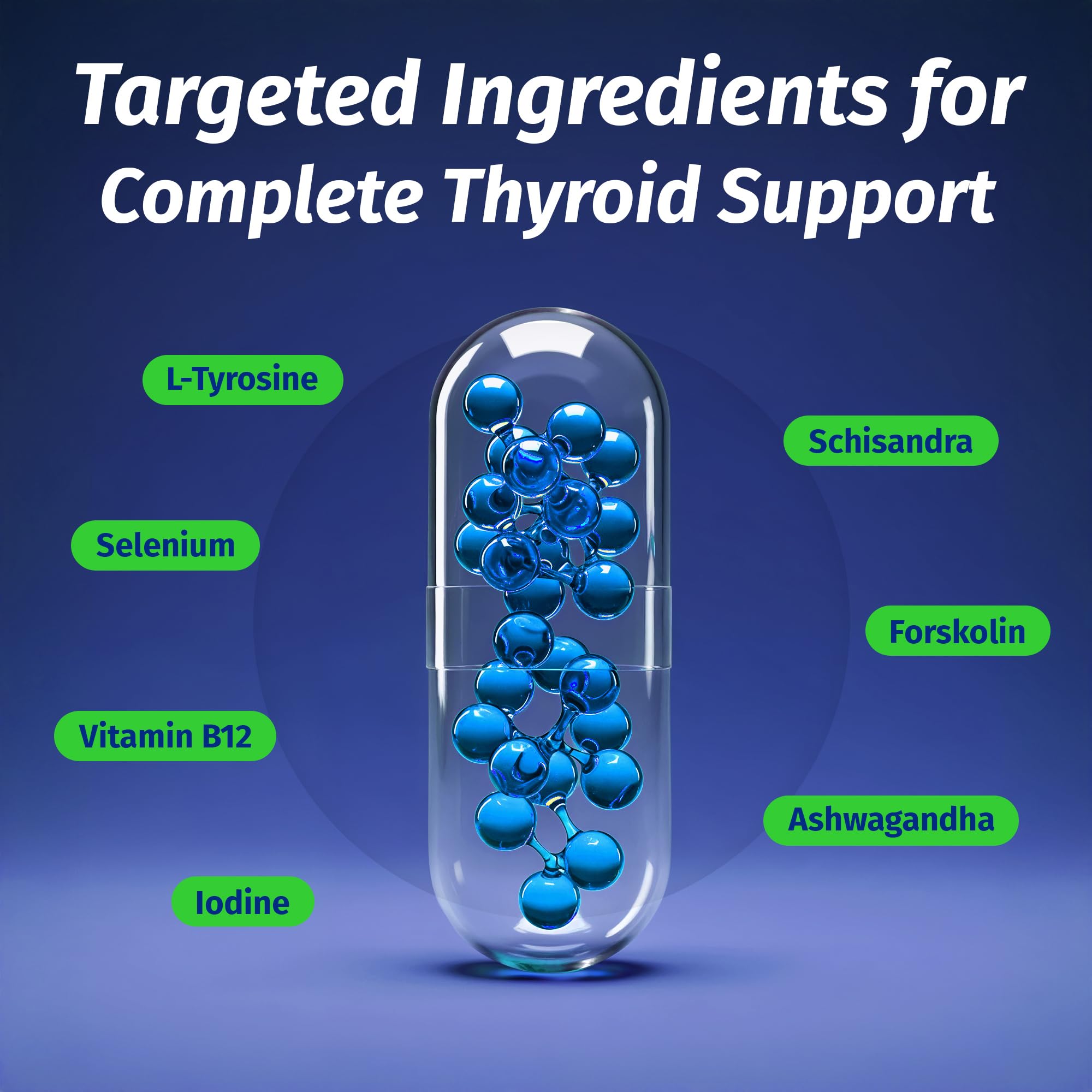 1 Body Thyroid Support Supplement for Women and Men, Selenium with Iodine, Zinc, B12, Ashwagandha and L-Tyrosine, Supports Hormone Health, Energy and Metabolism, 30 Day Supply 1 Body Au supplements