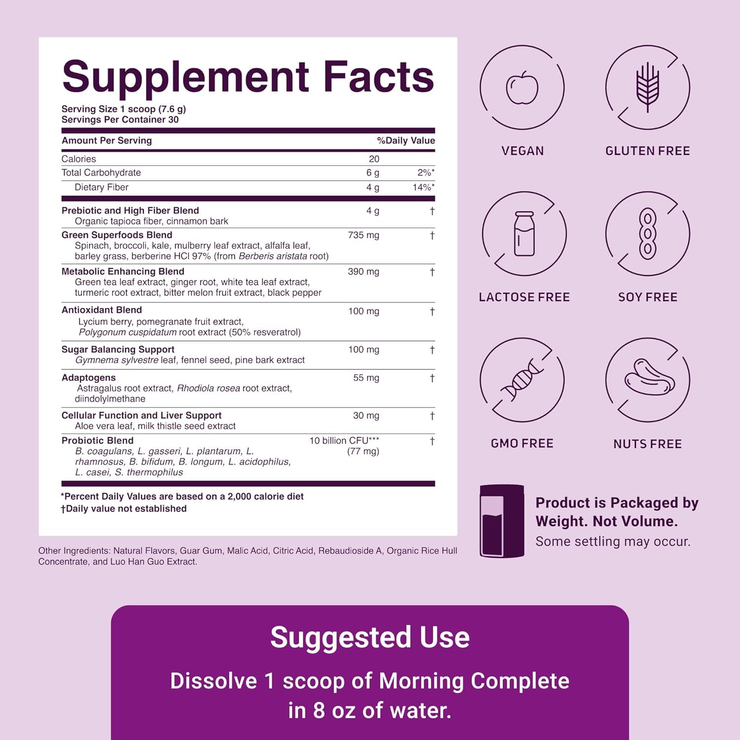 ActivatedYou Morning Complete Super Greens Powder Drink Mix - Gut Health Boost with Prebiotics, Probiotics, & Antioxidants - 10 Billion CFUs, Mixed Berry Flavor