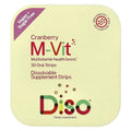 DISO - M-VIT - Fast-Dissolving Multivitamin Oral Strips, Cranberry Flavor, Vegan, Sugar Free, Gluten Free, Individually Wrapped DISO Au supplements