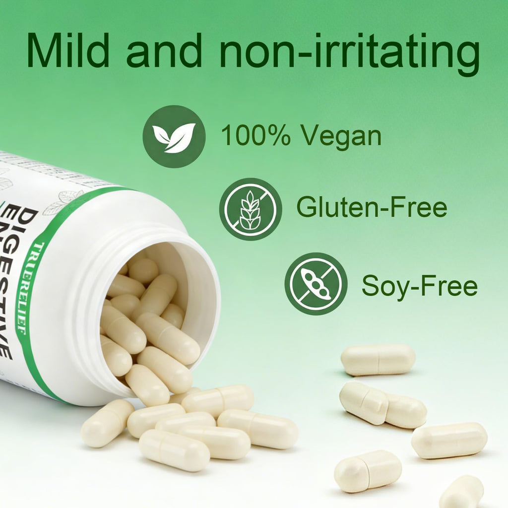 Complete Digestive Enzymes Supplement for Gut Health & Bloating Relief - Enhanced with Lipase Amylase Bromelain for Protein Carb