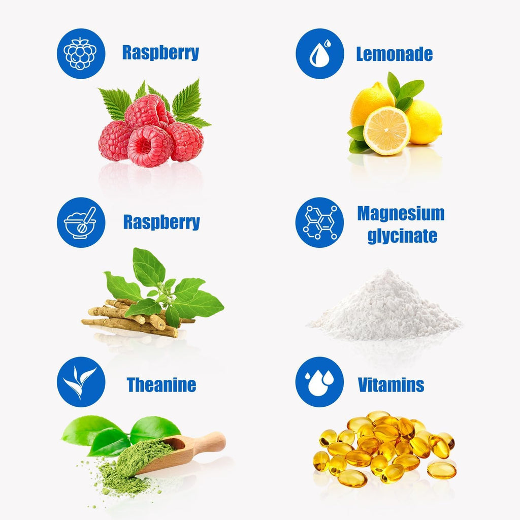 Loroc'e UltraCalm Super Cortisol Reducer Drink, Magnesium Glycinate (30 Servings), L-theanine, Ashwagandha, Vitamin D, No Sugar,