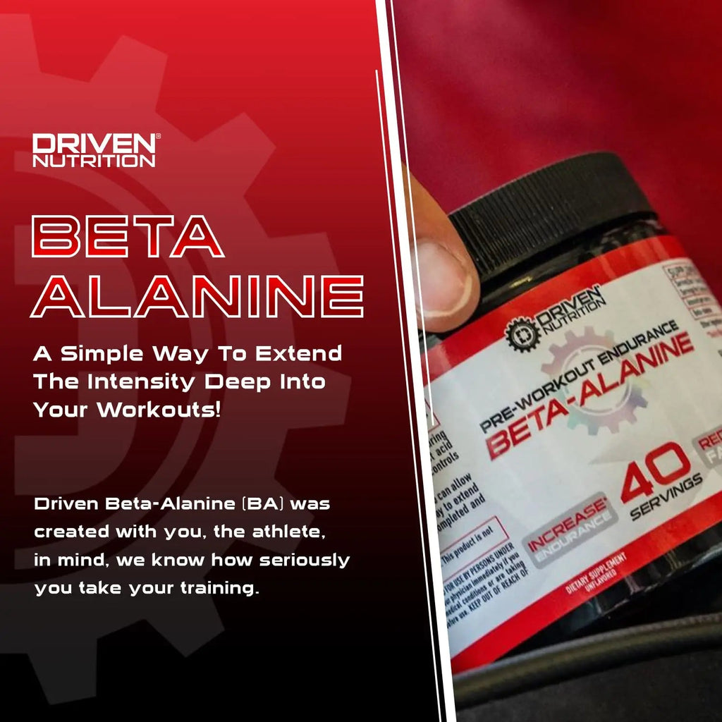 Driven Nutrition Beta Alanine, Unflavored - Preworkout Carnosine Booster for Physical Driven Nutrition Au supplements