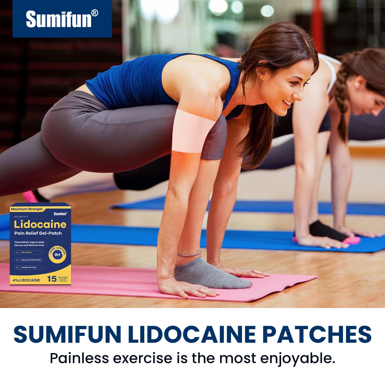 Sumifun 4% Lidocaine Pain Relief Patches 15 Counts Maximum Strength Numbing Gel Patch for Back Knee Neck Joint Ache Muscle Soreness Topical Analgesic Sumifun Au supplements