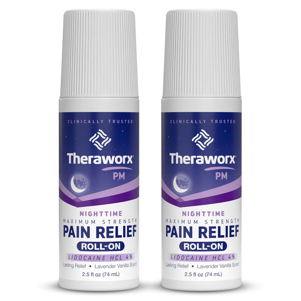 Theraworx Nighttime Maximum Strength Pain Relief Roll-on with Lidocaine – 2.5 oz - 2 Count Theraworx Au supplements