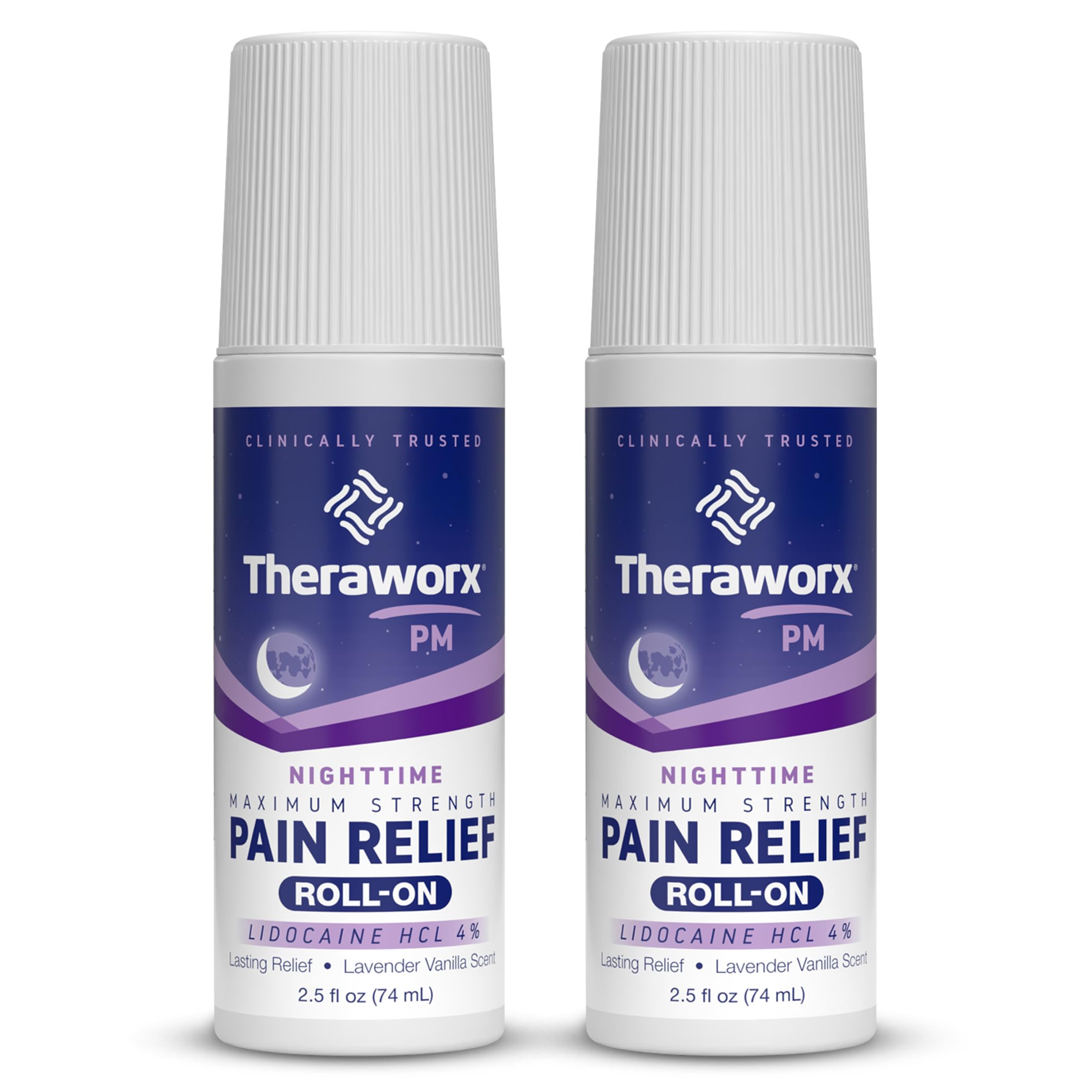 Theraworx Nighttime Maximum Strength Pain Relief Roll-on with Lidocaine – 2.5 oz - 2 Count Theraworx Au supplements