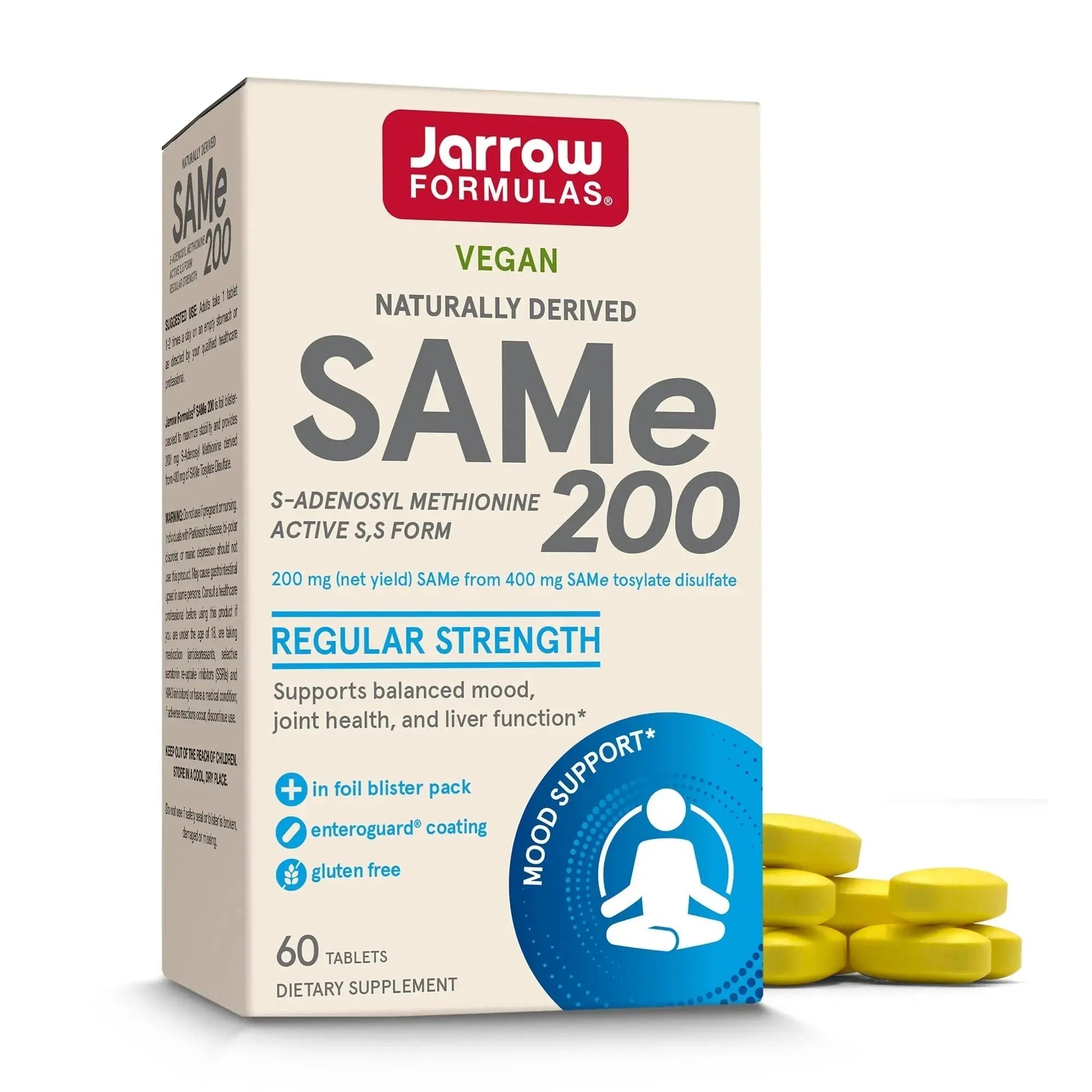 Jarrow Formulas® Same 200 mg, Supports Joint Health, Liver Function, Brain Metabolism, 60 Tablets, Up to A 60 Day Supply Jarrow Formulas Au supplements