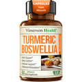 Turmeric Supplement w/Boswellia Serrata – Daily Support for Joint Health & Comfort – Organic Turmeric Curcumin Powder, Bioperine for Enhanced Absorption & Ginger Root – 60 Boswellia Extract Capsules Vimerson Health Au supplements