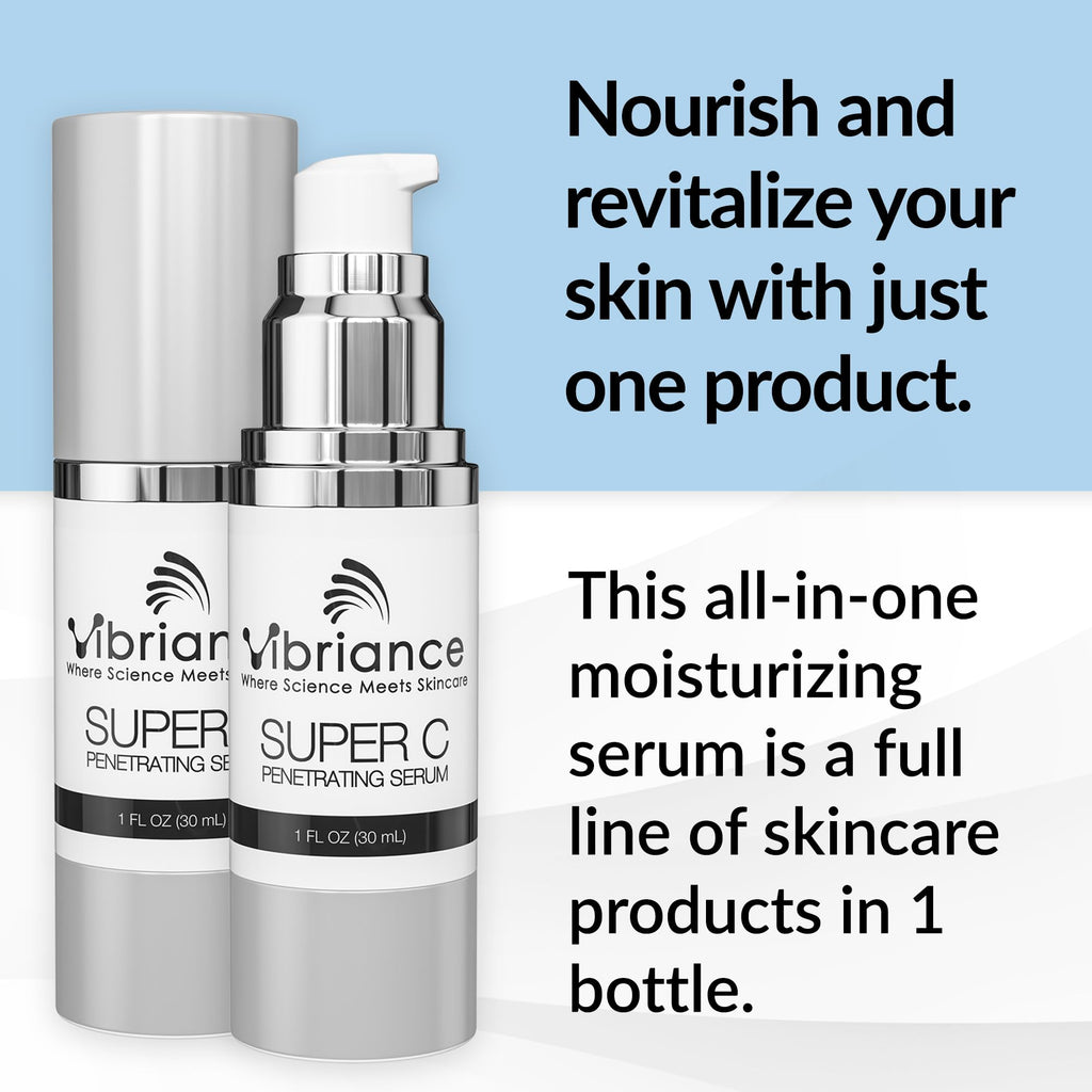 Vibriance Super C Serum for Mature Skin - All-in-One Vitamin Formula Hydrates, Firms,
