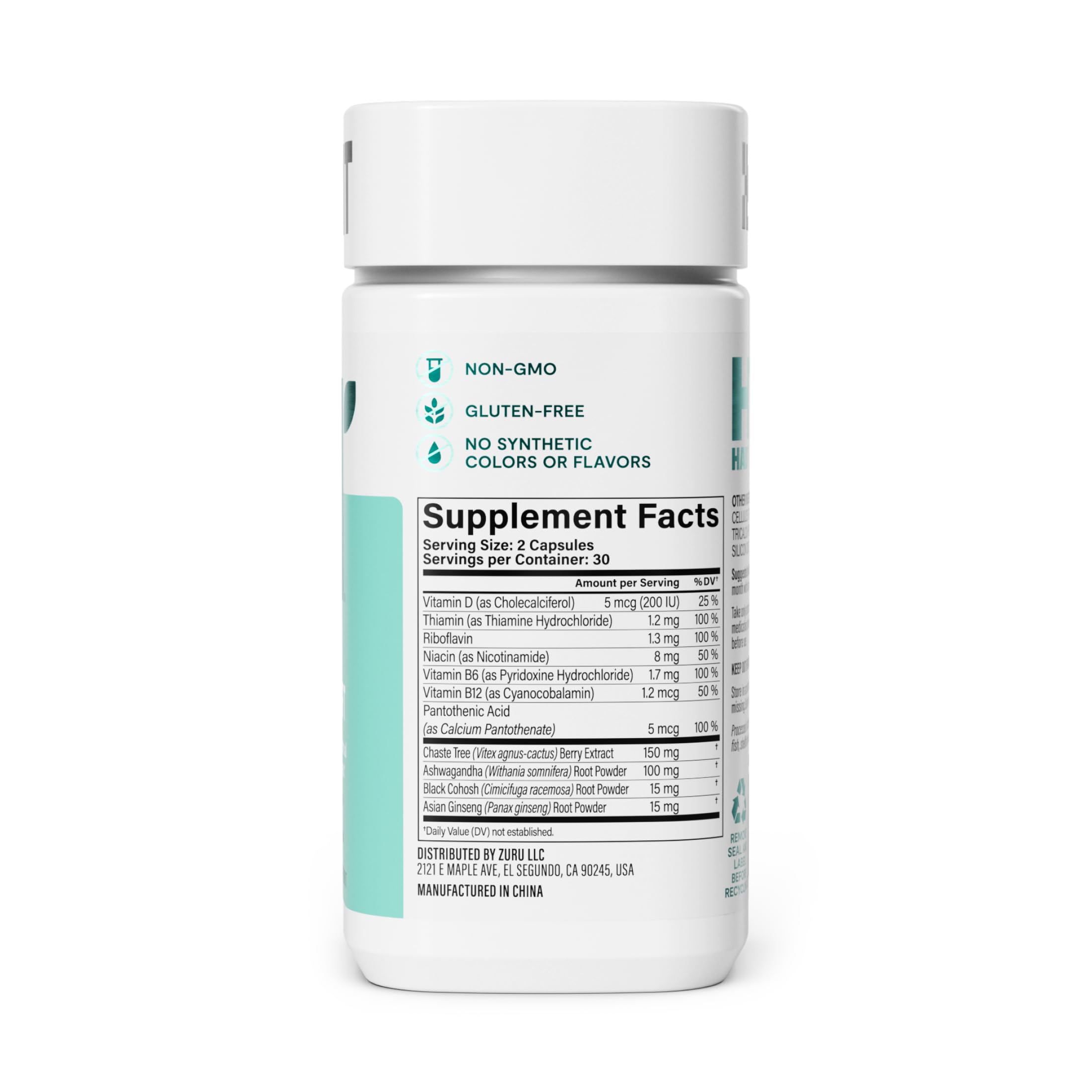 Habit PMS Support Supplement for Women (60 Capsules) - Supports Premenstrual Symptoms & Stress, Hormone Balance, Mood, B Vitamins, Vitamin D, Chasteberry, Ashwagandha, Gluten-Free, Non-GMO (1 Pack) H' Habit Au supplements