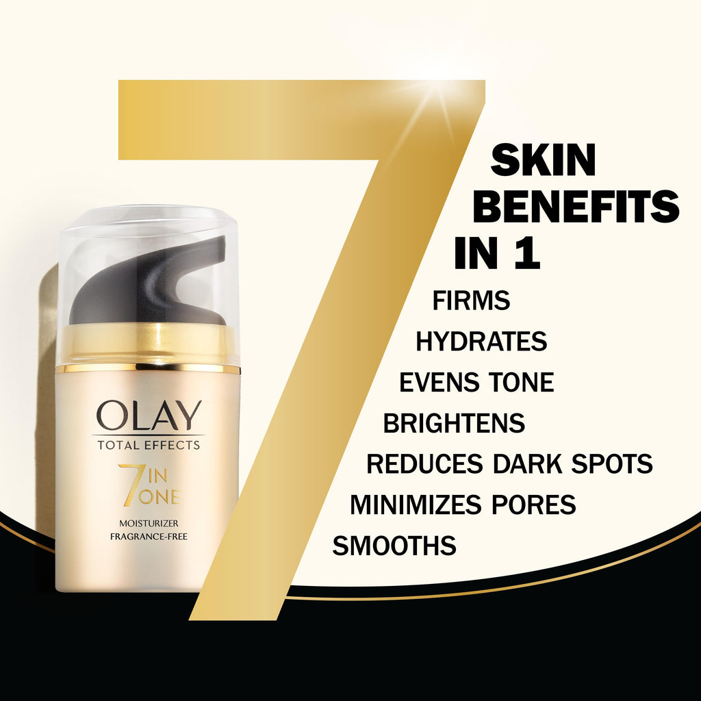 Olay Total Effects Face Moisturizer, Fragrance-Free, 1.7 fl oz