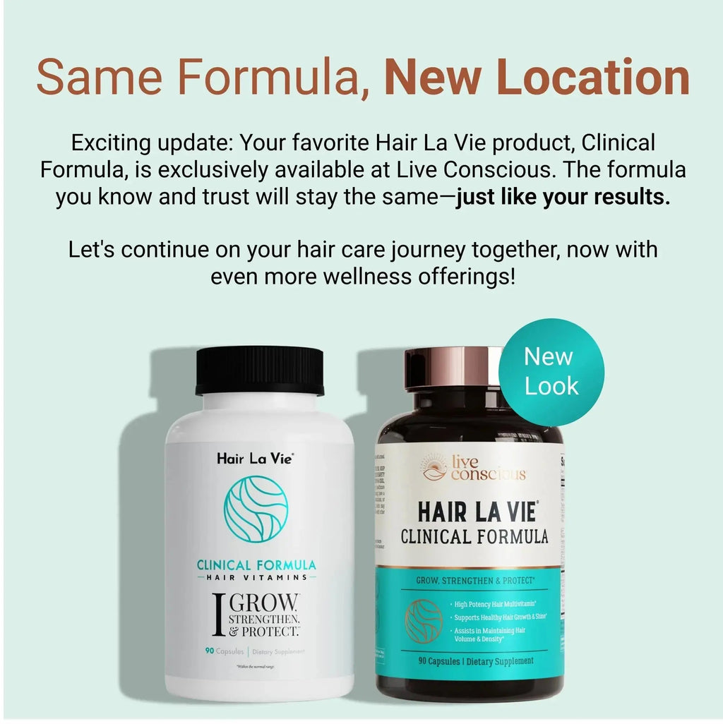 Hair La Vie Live Conscious Clinical Formula Hair Growth Vitamins for Women and Men w/Biotin, Collagen & Saw Palmetto (Pack of 1) Hair La Vie Au supplements