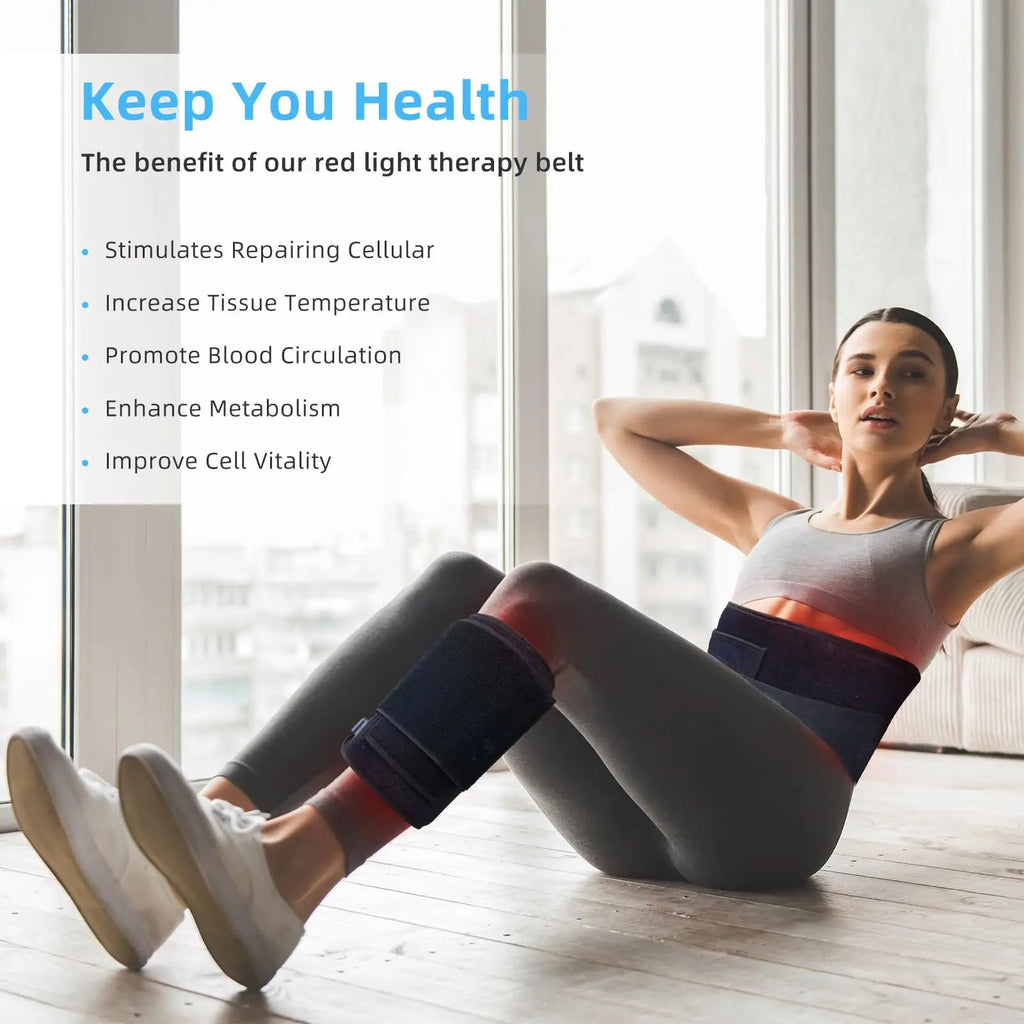 Red Light Therapy Infrared Light Therapy Heating Wrap Belt for Body Back Knee Shoulder Waist Muscle Pain AKYSUN Au supplements