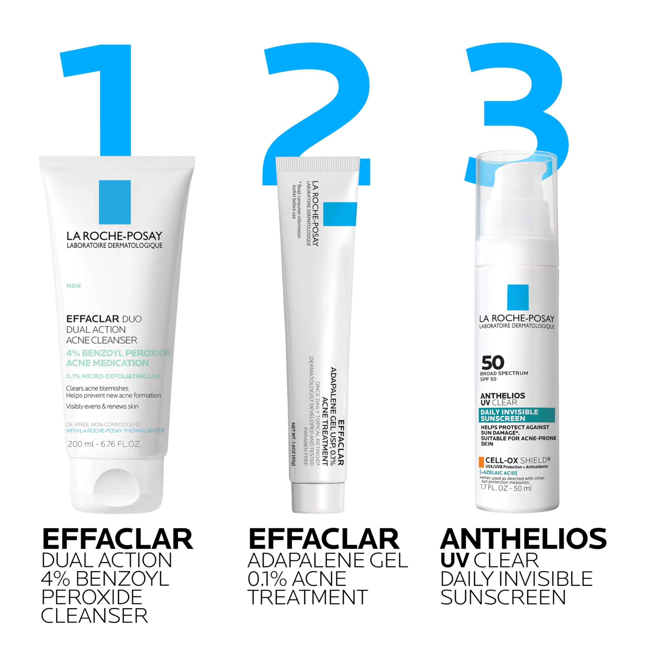 La Roche-Posay Effaclar Dual Acne Face Wash With 4% Benzoyl Peroxide & LHA Exfoliant
